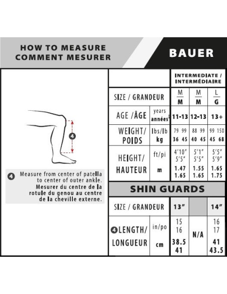 ESPINILLERA BAUER SUPREME MACH INTERMEDIATE