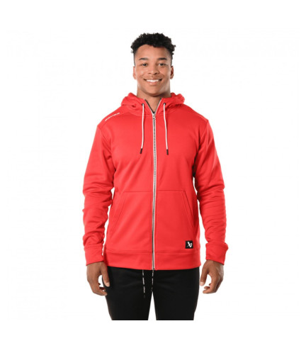 SUDADERA BAUER C/CAPUCHA TEAM FLEECE ZIP SR RED