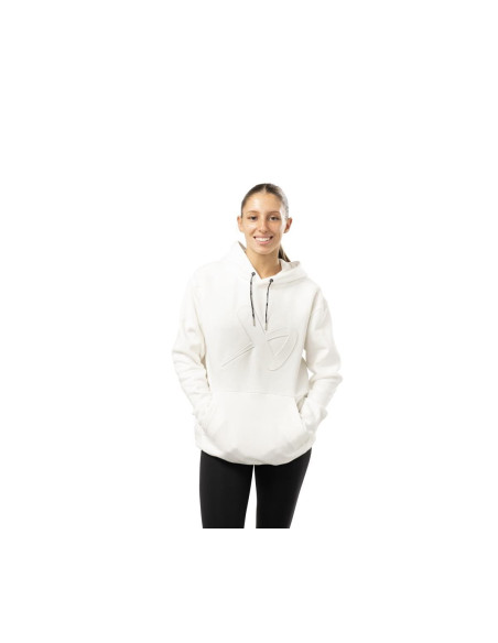 SUDADERA C/CAPUCHA BAUER EMBOSSED FLEECE SR WHT S23