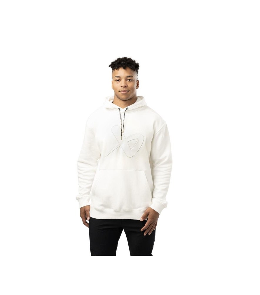 SUDADERA C/CAPUCHA BAUER EMBOSSED FLEECE SR WHT S23