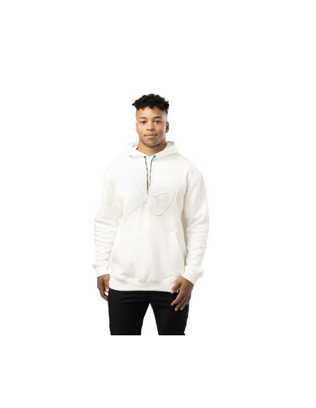 SUDADERA C/CAPUCHA BAUER EMBOSSED FLEECE SR WHT S23