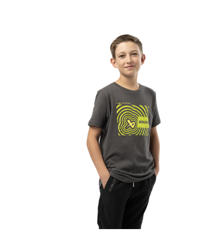 CAMISETA BAUER M/C ICON ILLUSION TEE NIÑO GRY S23