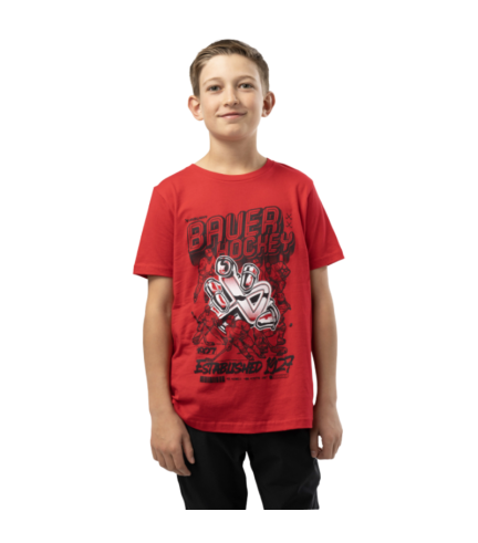 CAMISETA BAUER M/C ICON SKATER TEE YTH RED S23