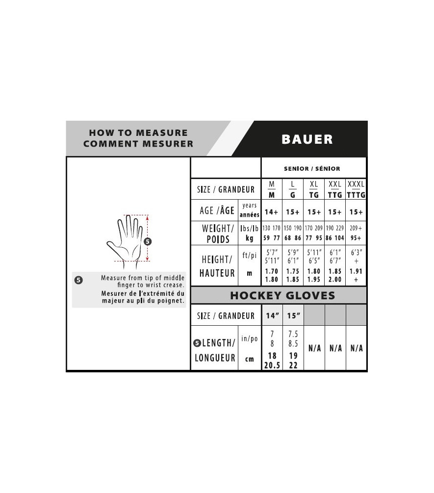 GUANTE BAUER X SR S24