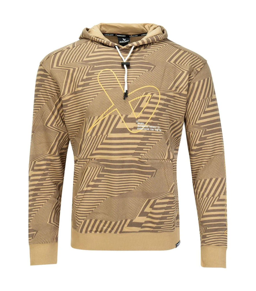 SUDADERA BAUER PRINTED FLEECE  SR TAN S23
