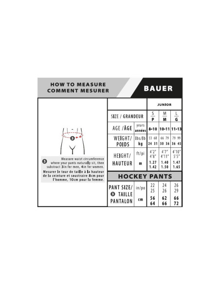 PANTALON HIELO BAUER PERFORMANCE JR S24