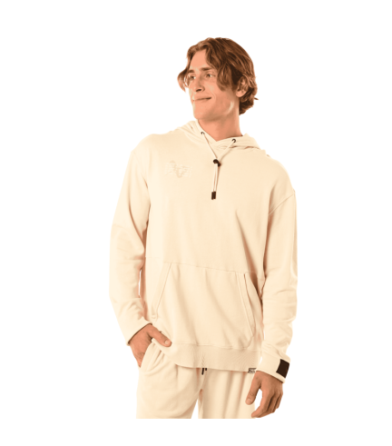 SUDADERA BAUER C/CAPUCHA FRN TRRY SR OFF WHT