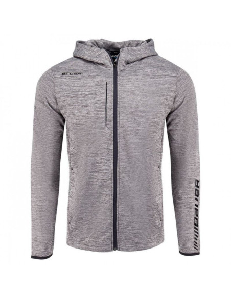SUDADERA C/CAPUCHA BAUER VAPOR FLEECE ZIP SR GRY S20