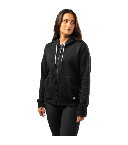 SUDADERA C/CAPUCHA BAUER MUJER TEAM FULL ZIP-BLK